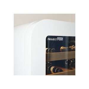 Vinoteca premium white para 36 botellas mono temperatura de refrigeración ventilada - estantes de madera - Imagen 4