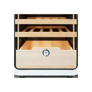 Vinoteca premium white para 36 botellas mono temperatura de refrigeración ventilada - estantes de madera - Imagen 5