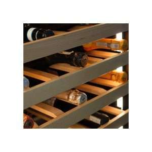 Vinoteca premium white para 36 botellas mono temperatura de refrigeración ventilada - estantes de madera - Imagen 3