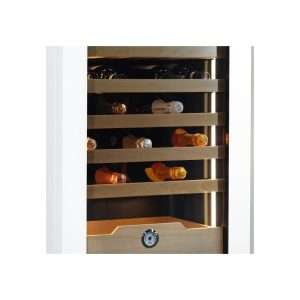 Vinoteca premium white para 36 botellas mono temperatura de refrigeración ventilada - estantes de madera - Imagen 11