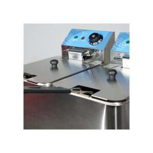 Freidora eléctrica de sobremesa con n° 2 cubas de 4 lt - potencia 2000 + 2000 watt - Imagen 14