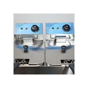 Freidora eléctrica de sobremesa con n° 2 cubas de 4 lt - potencia 2000 + 2000 watt - Imagen 6