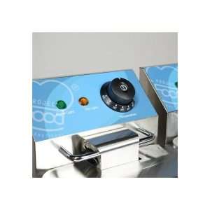 Freidora eléctrica de sobremesa con n° 2 cubas de 4 lt - potencia 2000 + 2000 watt - Imagen 5