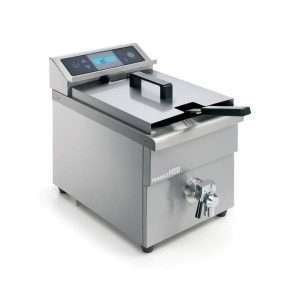 Freidora de cuba limpia eléctrica de sobremesa con n° 1 cuba de 8 lt y grifo - potencia 3500 watt