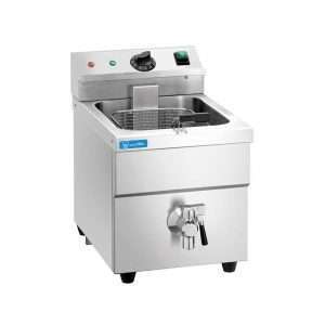 Freidora de cuba limpia eléctrica de sobremesa con n° 1 cuba de 8 lt y grifo - potencia 3500 watt