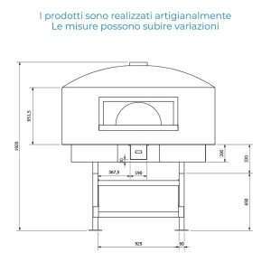 Horno para pizza de mesa fija de gas de cámara individual para 9 pizzas Ø 30 cm - Imagen 5