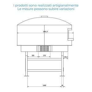 Horno para pizza de mesa fija de gas de cámara individual para 9 pizzas Ø 30 cm - Imagen 4