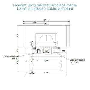 Horno para pizza rotativo de gas de cámara individual para 13 pizzas Ø 30 cm - Imagen 3