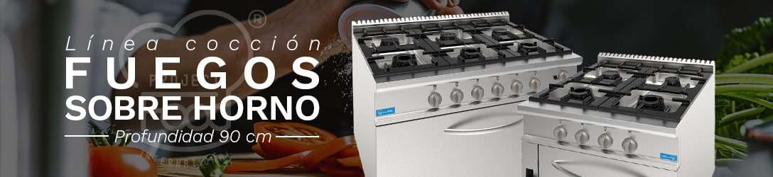 FUEGOS SOBRE HORNO PROFUNDIDAD 90 cm