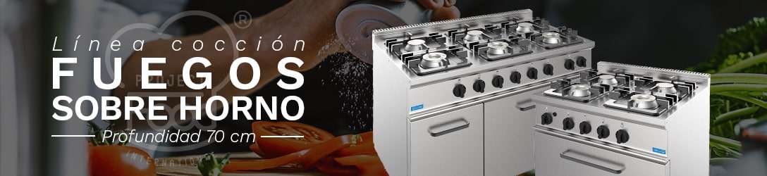 FUEGOS SOBRE HORNO PROFUNDIDAD 70 cm