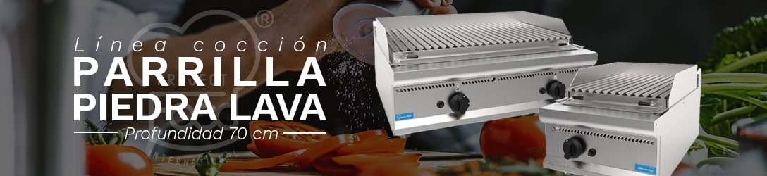 PARRILLA PIEDRA LAVA DE SOBREMESA PROFUNDIDAD 70 cm