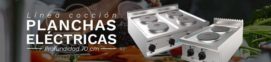 PLANCHAS ELÉCTRICAS DE SOBREMESA PROFUNDIDAD 70 cm