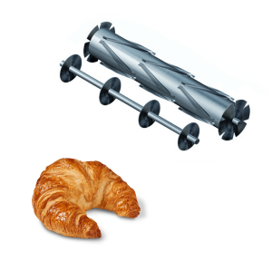 Rodillo cruasán de 3 triángulos de masa por fila