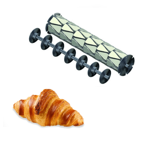 Rodillo mini cruasán de 6 triángulos de masa por fila