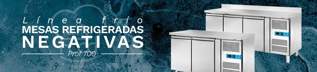 MESAS REFRIGERADAS de -18°C a -22°C PROFUNDIDAD 70 cm GN 1/1