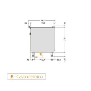 Plancha teppanyaki de AISI 430 eléctrica sobre mueble con 3 zonas de cocción - longitud 1200 mm - Imagen 4
