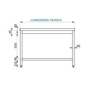 Mesa abierta de acero inoxidable con lavabo a la derecha sin estante sin peto trasero L1800xP700xH850 mm - línea basic - Imagen 7