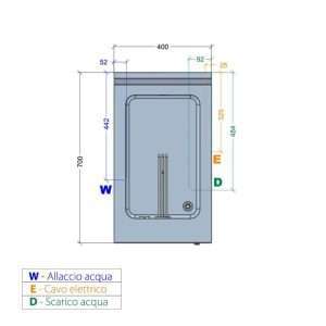 Vaporera eléctrica sobre mueble con cestas capacidad 24 lt - profundidad 700 mm - Imagen 3