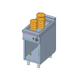 Vaporera eléctrica sobre mueble con cestas capacidad 24 lt - profundidad 700 mm - Imagen 4