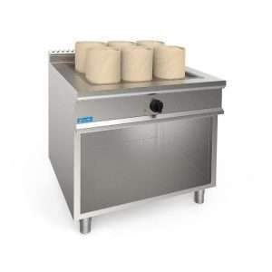 Vaporera eléctrica sobre mueble con cestas capacidad 55 lt - profundidad 700 mm