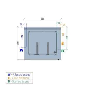 Vaporera eléctrica sobre mueble con cestas capacidad 55 lt - profundidad 700 mm - Imagen 2