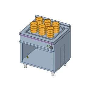 Vaporera eléctrica sobre mueble con cestas capacidad 55 lt - profundidad 700 mm - Imagen 5