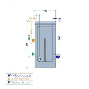 Vaporera eléctrica sobre mueble con cestas capacidad 38 lt - profundidad 900 mm - Imagen 2