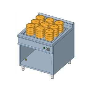 Vaporera eléctrica sobre mueble con cestas capacidad 78 lt - profundidad 900 mm - Imagen 5