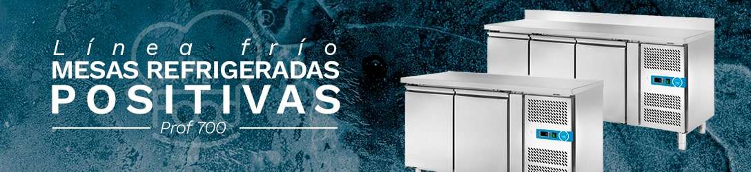 MESAS REFRIGERADAS -2°C a +8°C PROFUNDIDAD 70 cm GN 1/1