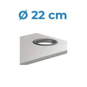 Agujero de descarga de residuos ⌀ 220 mm con collar de goma