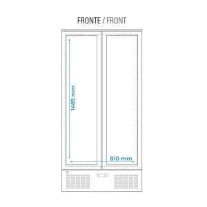 Vitrina refrigerada para bebidas de 477 lt premium negra temperatura de 0°C a +10°C - Imagen 13