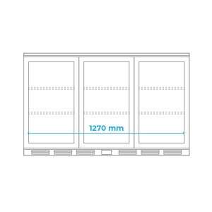 Frigorífico de sobremesa/de barra para bebidas negro con 3 puertas batientes, altura 84 cm - temp. de -2°C a +10°C - Imagen 11