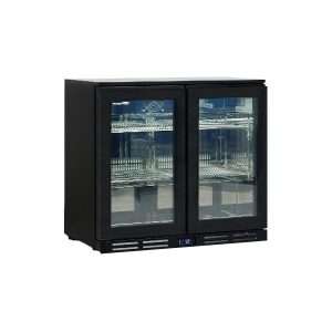 Frigorífico de sobremesa/de barra para bebidas negro con 2 puertas batientes, altura 84 cm - temp. de -2°C a +10°C - Imagen 2