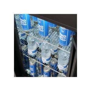 Frigorífico de sobremesa/de barra para bebidas negro con 2 puertas batientes, altura 84 cm - temp. de -2°C a +10°C - Imagen 6