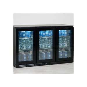 Frigorífico de sobremesa/de barra para bebidas negro con 3 puertas batientes, altura 84 cm - temp. de -2°C a +10°C - Imagen 4