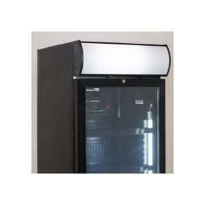 Vitrina refrigerada para bebidas de 390 lt negra con canopy iluminado temperatura de 0°C a +10°C - Imagen 3