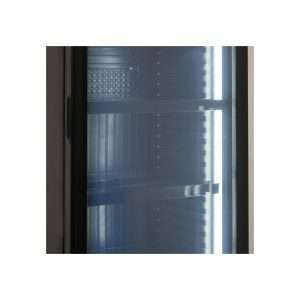 Vitrina refrigerada para bebidas de 390 lt negra con canopy iluminado temperatura de 0°C a +10°C - Imagen 4