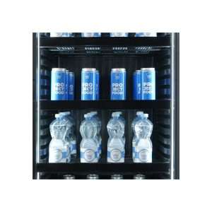 Vitrina refrigerada para bebidas de 390 lt negra con canopy iluminado temperatura de 0°C a +10°C - Imagen 10