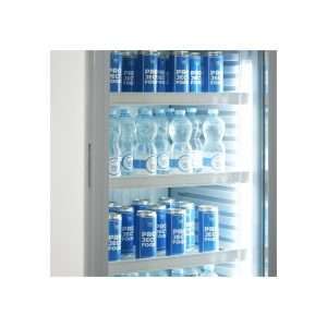 Vitrina refrigerada para bebidas de 450 lt plateada con canopy iluminado temperatura de 0°C a +10°C - Imagen 12