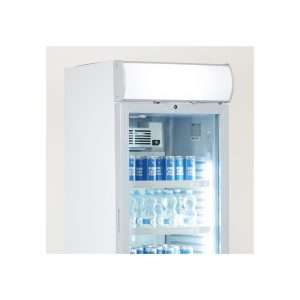 Vitrina refrigerada para bebidas de 450 lt plateada con canopy iluminado temperatura de 0°C a +10°C - Imagen 8