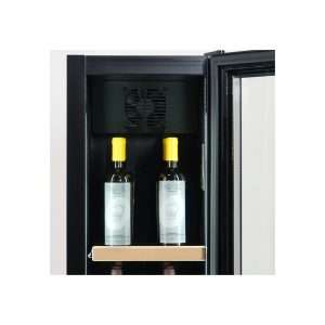 Cava de vinos monotemperatura para 64 botellas con refrigeración ventilada - estantes plastificados de madera - Imagen 6