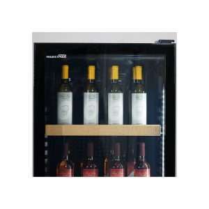 Cava de vinos monotemperatura para 126 botellas con refrigeración ventilada – estantes plastificados de madera - Imagen 9