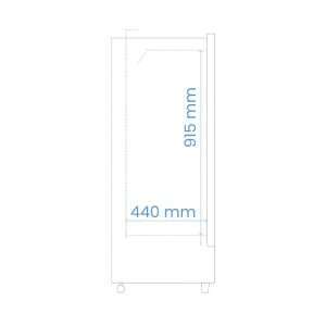 Vitrina refrigerada para bebidas de 200 lt blanca temperatura de +1°C a +10°C - Imagen 5