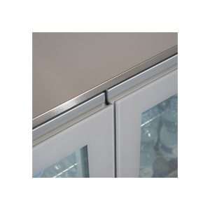 Frigorífico de sobremesa/de barra para bebidas inox con 2 puertas batientes, altura 84 cm - temp. de -2°C a +10°C - Imagen 3