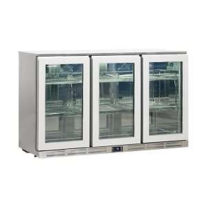 Frigorífico de sobremesa/de barra para bebidas inox con 3 puertas batientes, altura 84 cm - temp. de -2°C a +10°C - Imagen 2