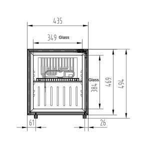 Vitrina refrigerada para bebidas gris de 52 lt - temperatura de 0°C a +7°C - Imagen 2