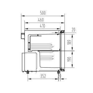Vitrina refrigerada para bebidas gris de 52 lt - temperatura de 0°C a +7°C - Imagen 3