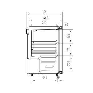 Vitrina refrigerada para bebidas gris de 68 lt - temperatura de 0°C a +7°C - Imagen 3