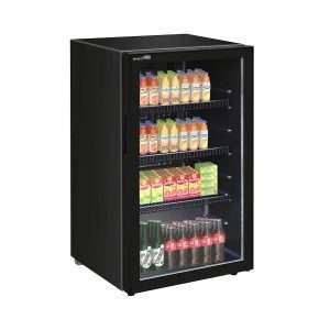 Vitrina refrigerada para bebidas negra de 98 lt - temperatura de 0°C a +7°C